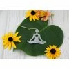 Iron Maid Art Home Page Yoga Lotus Pose Metal Holiday Gift Christmas Ornament