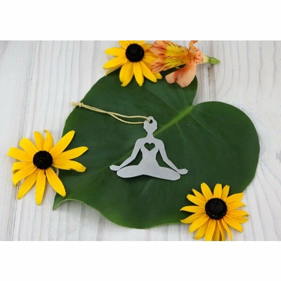 Iron Maid Art Home Page Yoga Lotus Pose Metal Holiday Gift Christmas Ornament 1 Iron Maid Art Home Page Yoga Lotus Pose Metal Holiday Gift Christmas Ornament
