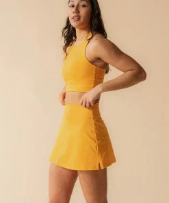 Girlfriend Collective Sport Skort- Golden Glow