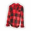 Big Moods Flannel Shirt Cozy Vibes Waterproof Sticker