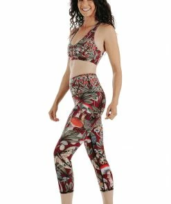Yoga Democracy Studio Lover Fun Gal Printed Yoga Crop Leggings