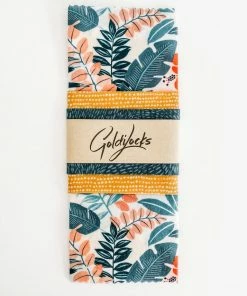 Goldilocks Camping Gear Beeswax Food Wraps: Tropical Palms Set Of 3