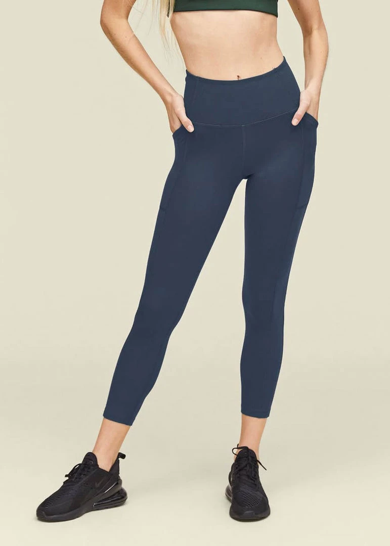 Girlfriend Collective Home Page High-Rise Pocket Legging - Midnight 1 Girlfriend Collective Home Page High-Rise Pocket Legging - Midnight