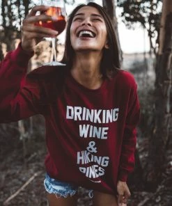Wondery. Wondery Drinking Wine Crewneck