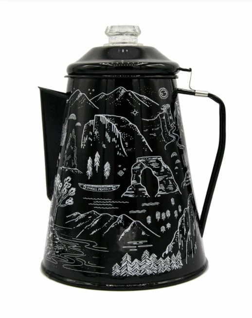 Parks Project NATIONAL PARKS ICONIC ENAMEL PERCOLATOR Camping Gear 1 Parks Project NATIONAL PARKS ICONIC ENAMEL PERCOLATOR Camping Gear
