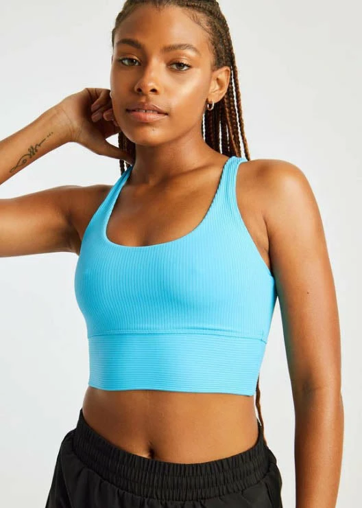 YEAR OF OURS Ribbed Gym Bra - Pisces Blue 1 YEAR OF OURS Ribbed Gym Bra - Pisces Blue