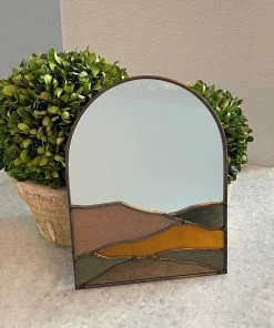 SZKLO Glass- Handmaid Stained Glass Mountain Mirror Home Page