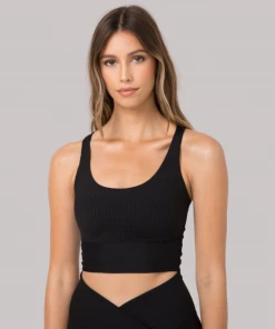 YEAR OF OURS Ribbed Gym Bra- Black