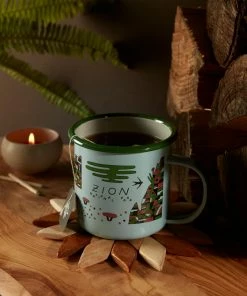 Parks Project Camping Gear Zion Lizards Enamel Mug
