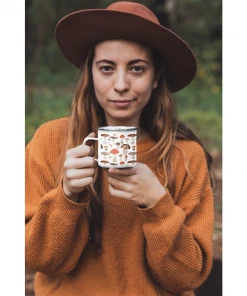 Butterfly & Toadstool Toadstool Mushroom Enamel Camp Mug Camping Gear 5 Butterfly & Toadstool Toadstool Mushroom Enamel Camp Mug Camping Gear