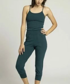 Ripple Yogawear Home Page Organic Cotton Yoga Crop Jumpsuit